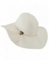 Coconut Band Floppy Hat White