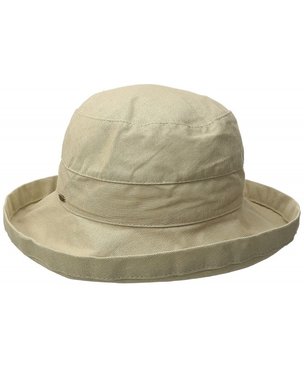 Scala Women's Medium Brim Cotton Hat - Taupe - C811DTWCOHZ