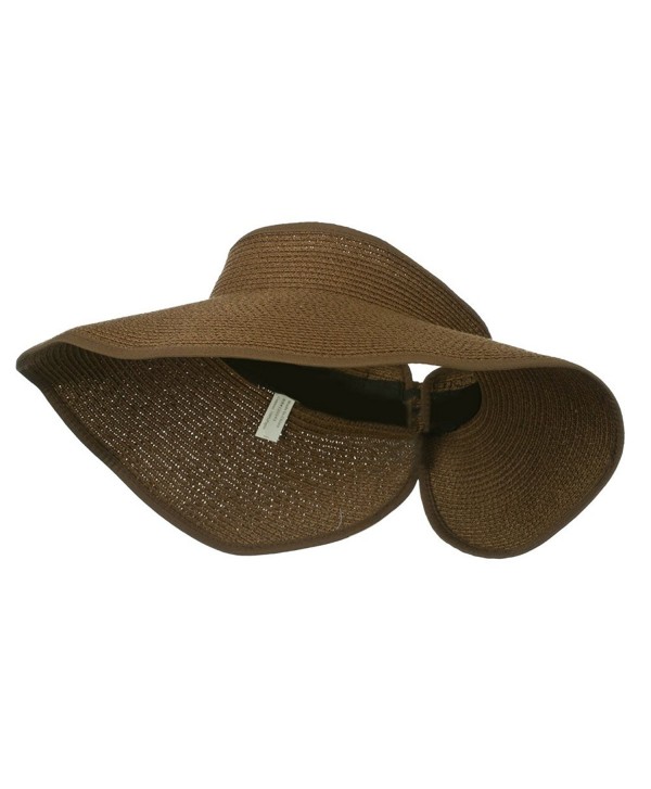 UPF 50+ Bow Closure Roll Up Visor - Brown W39S33D - CY11E8U738R