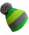 Frost Hats Winter Ski Beanie Striped Fluorescent Hat M2013-5 - Green - CT11ITS3VHL