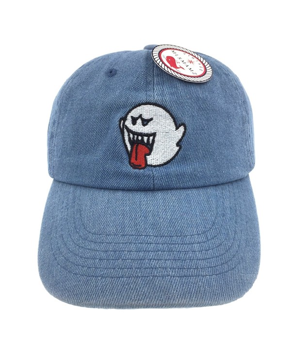 CUSTOM Ghost Hat Dad Hat Baseball Cap Embroidered Adjustable - Denim Hat - CP186R648D8