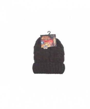 Ladies Heated Hat Thermal Cap Insulated Lined Interior To Keep Heat from Escaping Keeping You Warm - Black - C4187A2ERS7