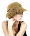 NYFASHION101 Side Flip Cloche Bucket Hat w/Woven Flower & Ribbon Accent- Natural - CP11W8272C9