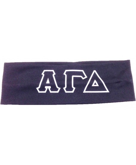 Alpha Gamma Delta Sorority Greek Letters Headband - Grey - CZ11JX90CBX