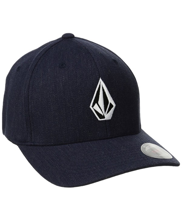 Volcom Men's Full Stone Heather Flexfit Stretch Twill Hat-Navy-Small/Medium - C111PXE6JY1