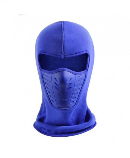 Balaclava Ski Mask Unisex Winter Fleece Warm Full Face Cover Anti-dust Windproof Hats - Blue - CE1867E36LX