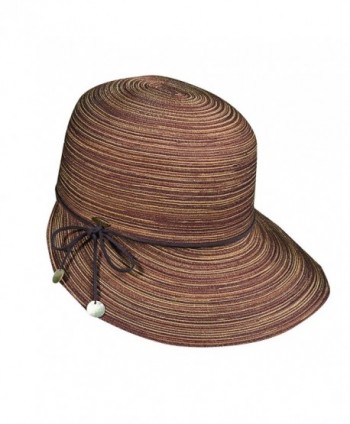 Scala Women's Big Brim Poly Braid Shapeable Face Saver Sun Summer Hat - Brown - CM11JVDUE05