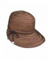 Scala Women's Big Brim Poly Braid Shapeable Face Saver Sun Summer Hat - Brown - CM11JVDUE05