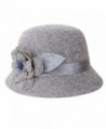 Sunward New Fashion Women Flax Flower Hat Bowler Billycock Cap - Gray - C111XGQUTDZ