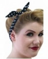 Banned Tiffany Womens Vintage Retro Rockabilly Headband - Black/White Polka Dots - C411YOGGBAZ
