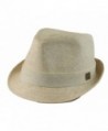 Hatter Big size Mens Classic Fedora Short Brim Trilby Hat XL(60cm)- XXL(62cm) - Natural - CD11VS3VAOJ