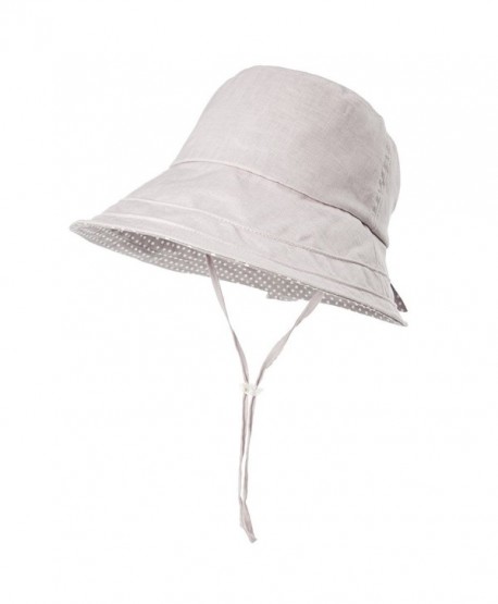 Siggi Womens UPF50+ Linen/Cotton Summer Sunhat Bucket Packable Hats w/ Chin Cord - 89009_gray - CP17YECXA3U