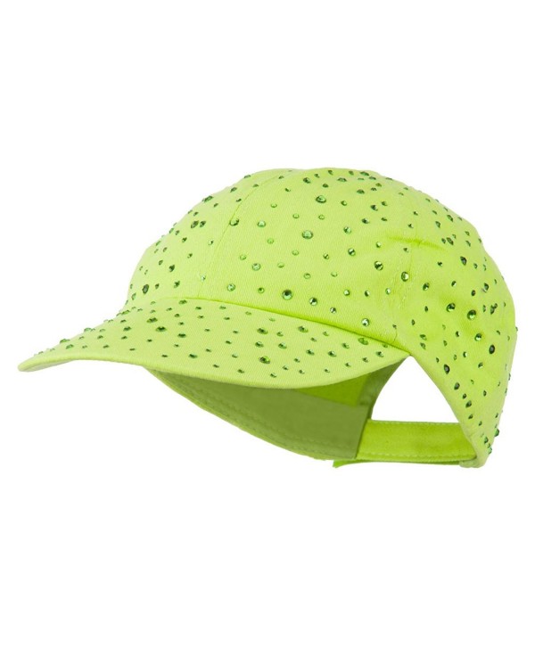 Bejeweled Glitter Baseball Cap - Lime - CN11VSYDKXD