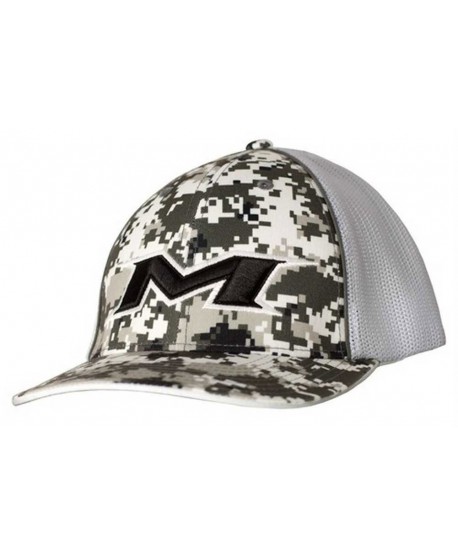 Miken M-Logo Mesh Baseball/Softball Trucker Hat - White/Gray Camo - C512C36LJBT