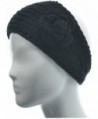 Hand By Hand Aprileo Women's Knitted Headband Headwrap Floral Crochet Solid - Black. - CI12GUFW9OP