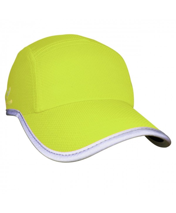 Headsweats Race Performance Running/Outdoor Sports Hat - High Visibility Yellow Reflective - CL11JCM2ZQL