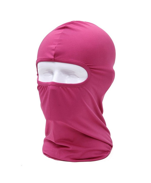 Angogo Candy Color Ultra Thin Ski Face Mask Under A Bike / CS Headgear - Rose Red - C7184ZMO8ST