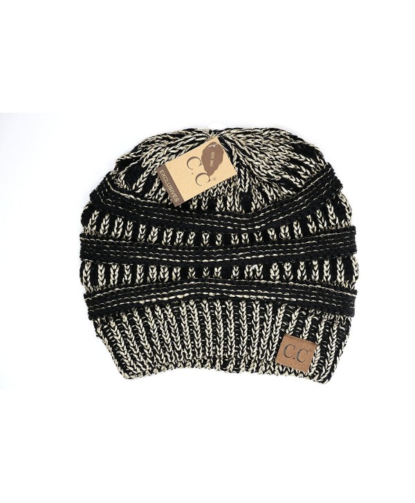 Crane Clothing Co. Women's Metallic CC Beanies - Metallic Black/Gold - CC1859OI92E