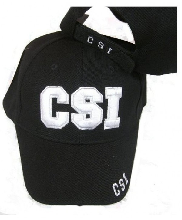 CSI Embroidered Adjustable HAT Black Ball Cap - C1113QGJU2B