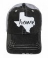 White Glitter Texas Home Distressed Look Grey Trucker Cap Hat Western - C112NUHVK67