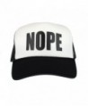 Mens NOPE Ironic Funny Slogan Hipster Snap Back Cap Cotton Mesh Trucker Hat - CY11S68B5A3