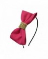 Hot Pink Hard Headband Bow and Diamonds Hair Bands (Motique Accessories) - hot pink - CT11SCAW3G5