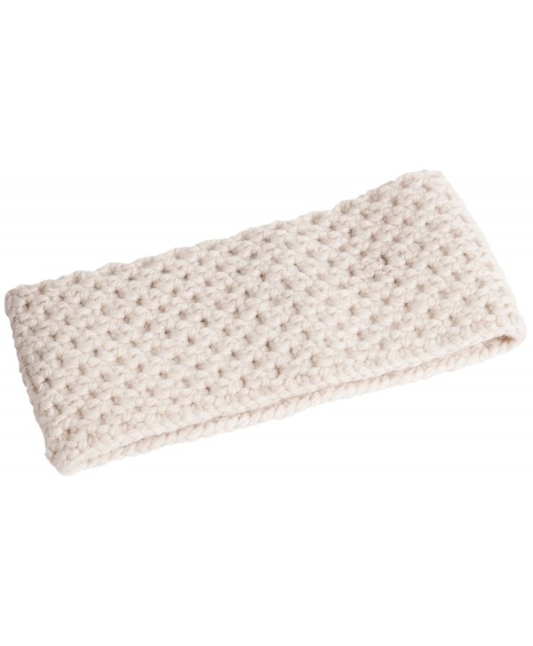 Nirvanna Designs HB10 Merino Lattice Knit Headband - White - CE11H8BPMYZ