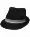 U.S. Polo Assn. Men's Grosgrain Fedora Hat- Stripe Band - Black - CQ182LM9E0Z