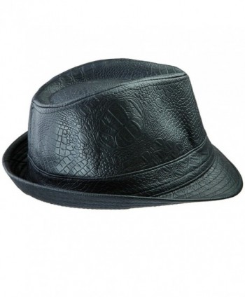 Samtree Fedora Classic Leather 02 Black in Women's Fedoras