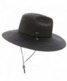 City Hunter Unisex CC St111 Upf50+ Protect Wide Brim Straw Sun Hat 2 Colors - St311 Black - CL183MZEM6R