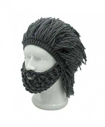 Men's Barbarian Knitted Beard Hats Warm Winter Caps Funny Party Mask ...