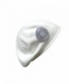 Landana Headscarves Cotton Beret With Applique - White - Lavender Bead Circle - CR127MSPP59
