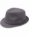 Simplicity Unisex Timelessly Classic Manhattan Fedora Hat - Grey/Black2 - CM11N5TZ4OR