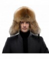 QUEENFUR Men's Fur Hat - Winter Real Raccoon Fur Cap Fox Fur Genuine Leather Russia Aviator Hats - A-raccoon Fur - C212MBDJGS7