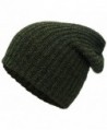 Simplicity Men / Women's Thick Stretchy Knit Slouchy Skull Cap Beanie - Green - CJ12MA74QUX