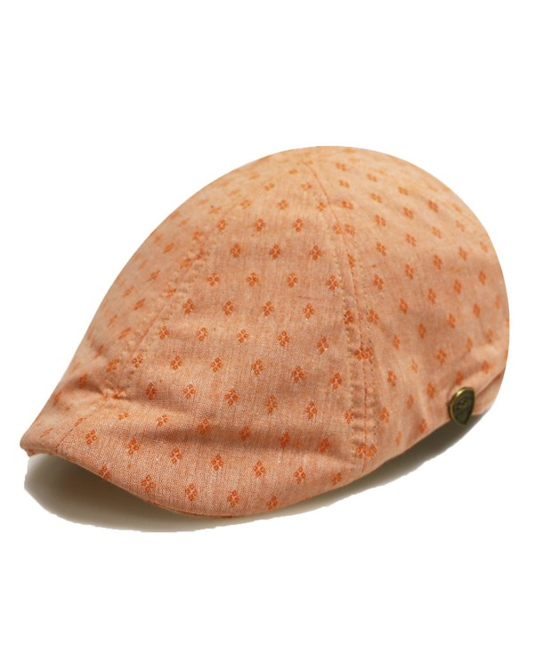 City Hunter Pmv790 Dot Pattern Duckbill Ivy Cap (4 Colors) - Orange - C611X9EPWDL