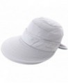 EPGW Women's UV Protection Wide Brim Summer 2in1 Visor Sun Hat - Grey - CJ12C2832GN