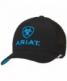 Ariat Men's Black Blue Half Mesh Hat - Black - CQ11JJW0PRZ