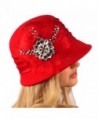 Winter Feathers Rhinestones Hat Adjustable