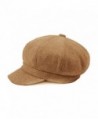 Opromo Womens newsboy Cabbie Hat Visor Beret Painter Cap Gatsby IVY Hats - Camel - CC187AI0MON