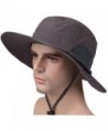 NEOSAN Sport Sun Protection Hats Fishing Caps Flap Wide Brim Mesh Hat - Wide Brim Charcoal - C017YKOI77R