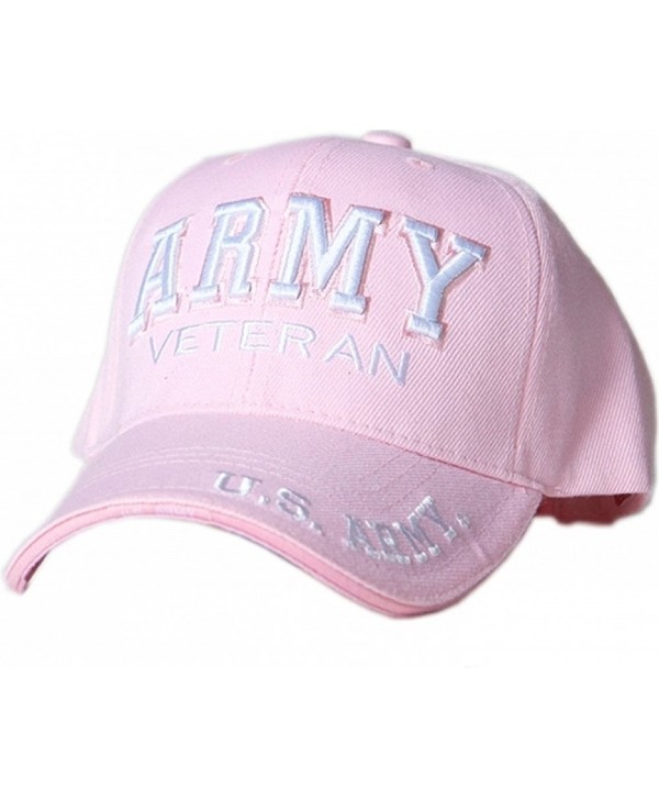 K & S Unique U.S. Army Veteran Text Shadow Mens Cap - Pink - CH11P00GROP