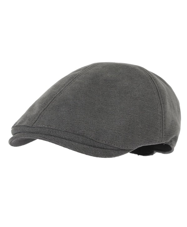 WITHMOONS Simple newsboy Hat Flat Cap SL3026 - Gray - C511UL8V8Q3