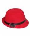 Timall Womens Wool Blend Casual Cap Church Dress Wide Brim Derby Beanie Hat - Red - C112K8XIGZB