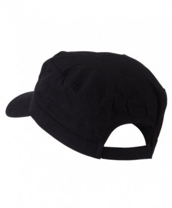 Big Size Adjustable Cotton Ripstop Army Cap - Black (For Big Head ...