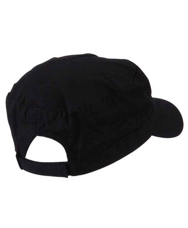 Big Size Adjustable Cotton Ripstop Army Cap - Black (For Big Head ...
