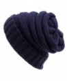 Duolaimi Knitted Hats Warm Soft Stretch Cable Slouchy Beanies - Dark Blue - CK12N0KES0L