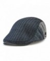 Gudessly Men's Knitted Wool Cabbie Driving duckbill Hat Warm newsboy Flat Scally Cap - Dark Blue - C7188UYW0I3