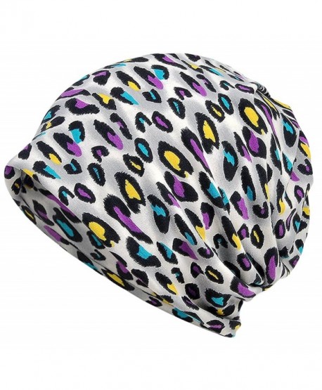 Qiabao Women's Slouch Print Chemo Beanie Hat Cap Headwear - A - CY17Z32EN32