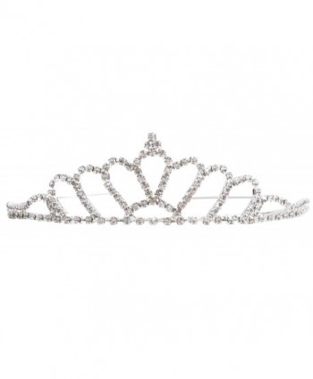 Simplicity Women's Prom Queen Crystal Rhinestones Crown Tiara - 983_fan-shape - C011YWC4EH9